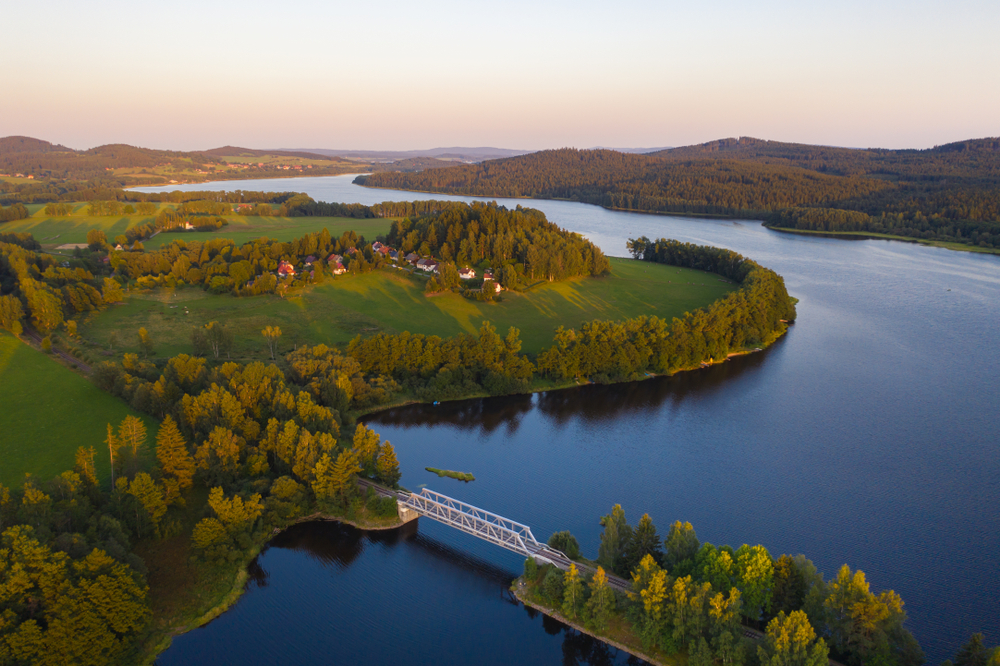 Wandern Böhmerwald Lipno Stausee